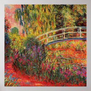 Póster Claude Monet, El Puente Japonés,