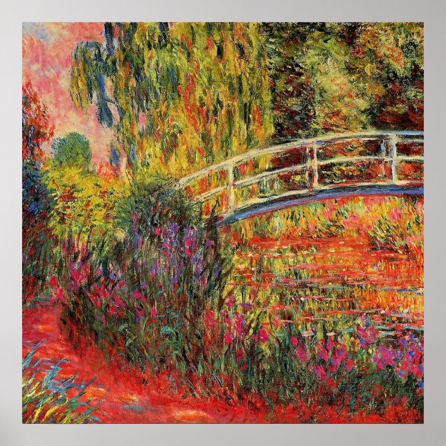 Póster Claude Monet, El Puente Japonés, (Frente)