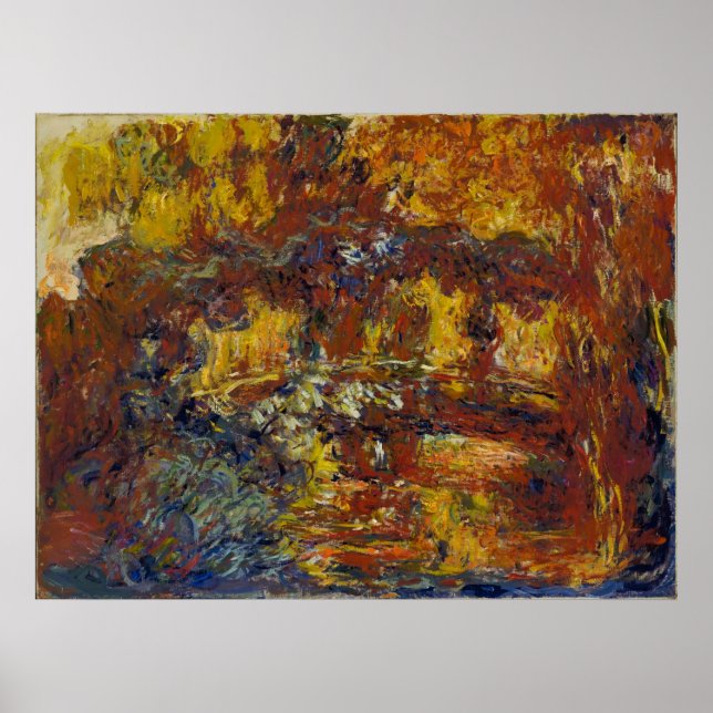 Póster Claude Monet - El puente japonés (Frente)