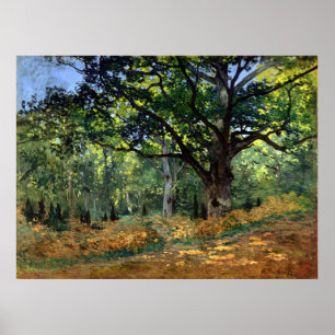 Póster Claude Monet el roble de Bodmer, bosque de