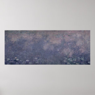 Póster Claude Monet el   Waterlilies: Dos sauces que