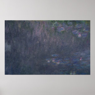 Póster Claude Monet el Waterlilies: Reflexiones de