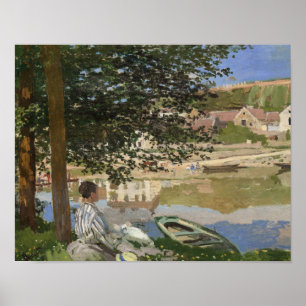 Póster Claude Monet - En la orilla del Sena, Bennecour