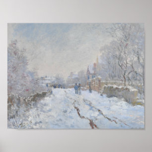 Póster Claude Monet - Escena de nieve en Argentina