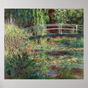 Póster Claude Monet   Estanque acuático: Armonía rosa, 