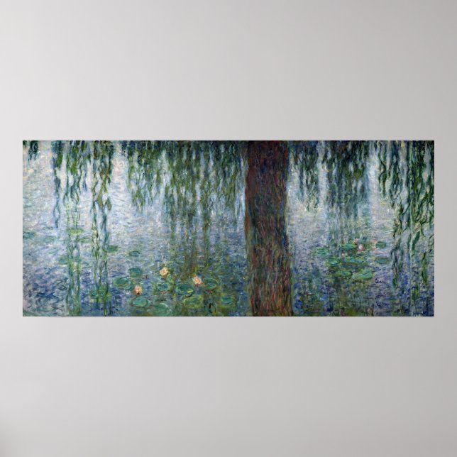 Póster Claude Monet | Flujos acuáticos Llorando a la izqu (Frente)