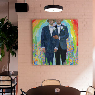 Póster Claude Monet Gay Boda AI Generado