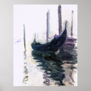 Póster Claude Monet Gondola en Venecia