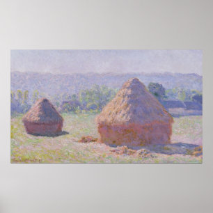 Póster Claude Monet Grainstacks at the end of Summer