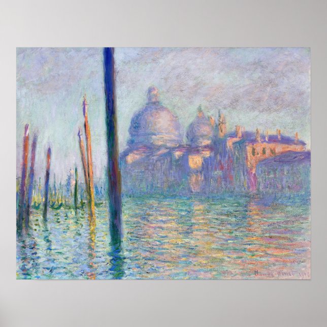 Póster Claude Monet - Gran Canal, Venecia (Frente)