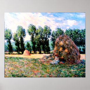 Póster Claude Monet - Haystack en Giverny