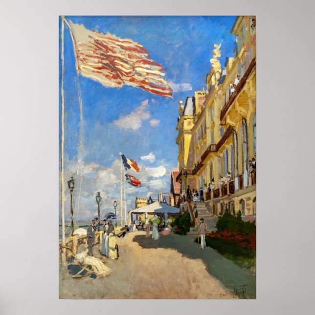 Póster Claude Monet - Hotel des Roches Noires, Trouville (Frente)