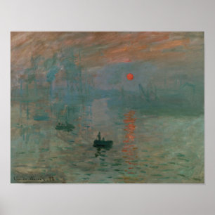 Póster Claude Monet - Impresión, amanecer