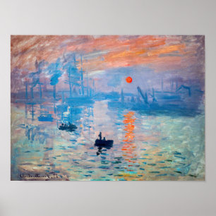 Póster Claude Monet - Impresión, Amanecer