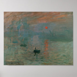 Póster Claude Monet - Impresión, amanecer