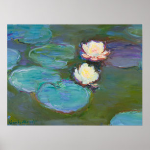 Póster Claude Monet Impresionista Water Lillies Nympheas