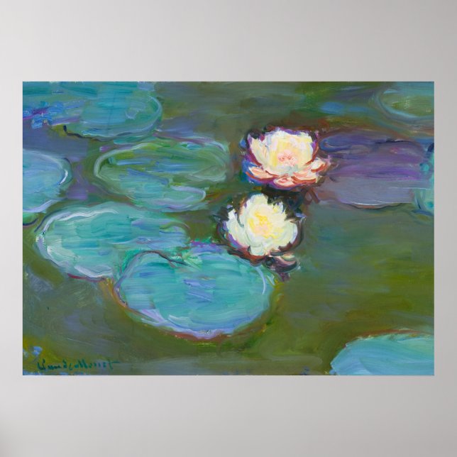 Póster Claude Monet Impresionista Water Lillies Nympheas (Frente)