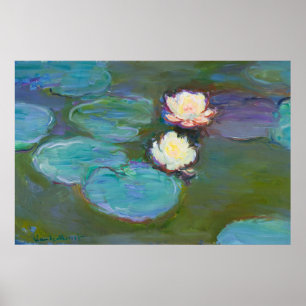 Póster Claude Monet Impresionista Water Lillies Nympheas