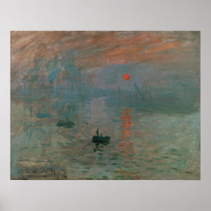Póster Claude Monet Impression Sunrise Classic Pintura
