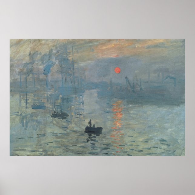 Póster Claude Monet Impression Sunrise Soleil Levant (Frente)