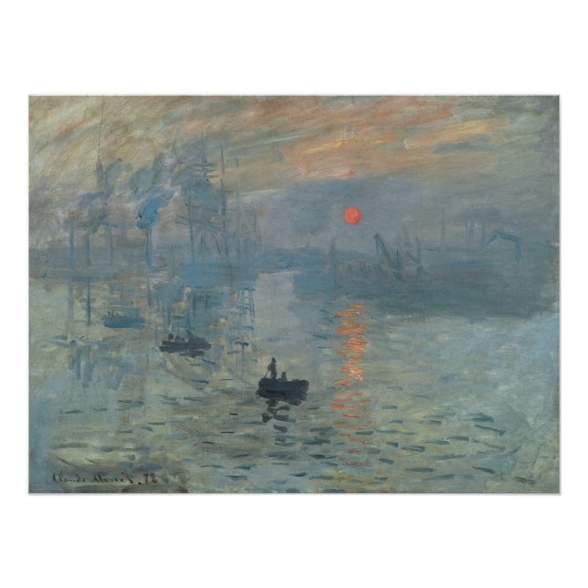 Póster Claude Monet Impression Sunrise Soleil Levant (Anverso)
