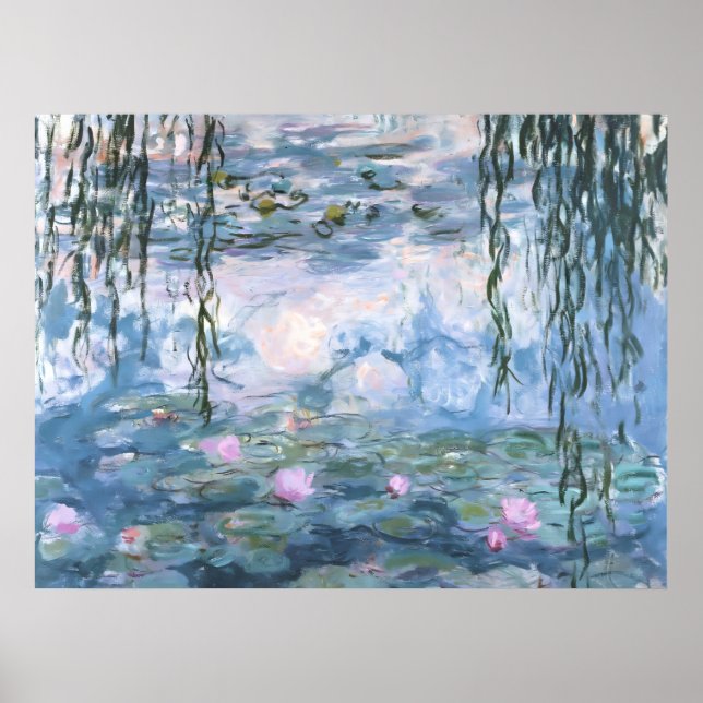 Póster Claude Monet Impressionist Water Lillies Painting (Frente)