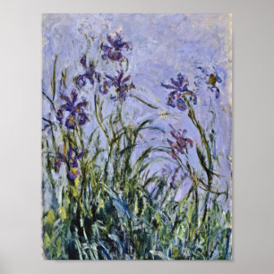 Póster Claude Monet - Iris Mauves