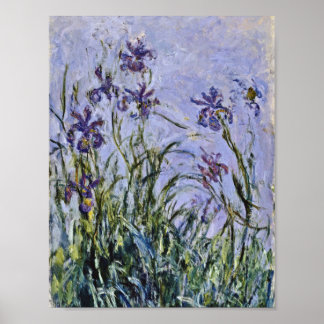 Póster Claude Monet - Iris Mauves