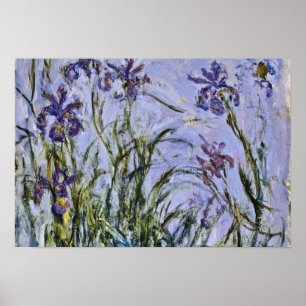 Póster Claude Monet - Iris Mauves