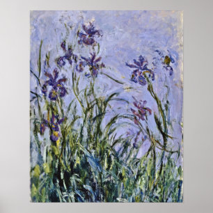 Póster Claude Monet - Iris Mauves