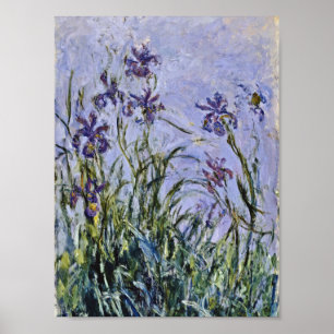 Póster Claude Monet - Iris Mauves