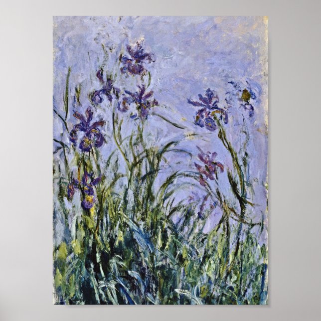Póster Claude Monet - Iris Mauves (Frente)