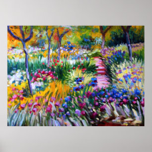 Póster Claude Monet: Jardín del iris por Giverny