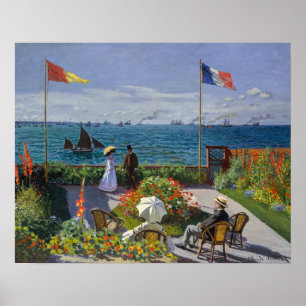 Póster Claude Monet - Jardín en Sainte-Adresse