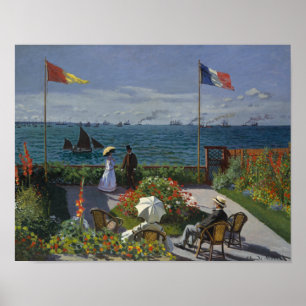 Póster Claude Monet - Jardín en Sainte-Adresse