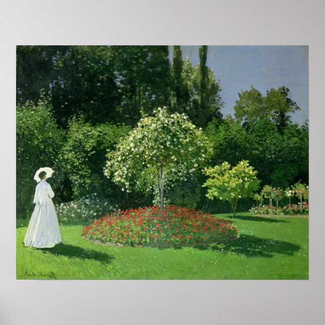Póster Claude Monet | Jeanne Marie Lecadre en el Jardín (Frente)