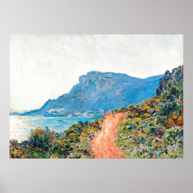 Póster Claude Monet La Corniche cerca de Mónaco (Frente)