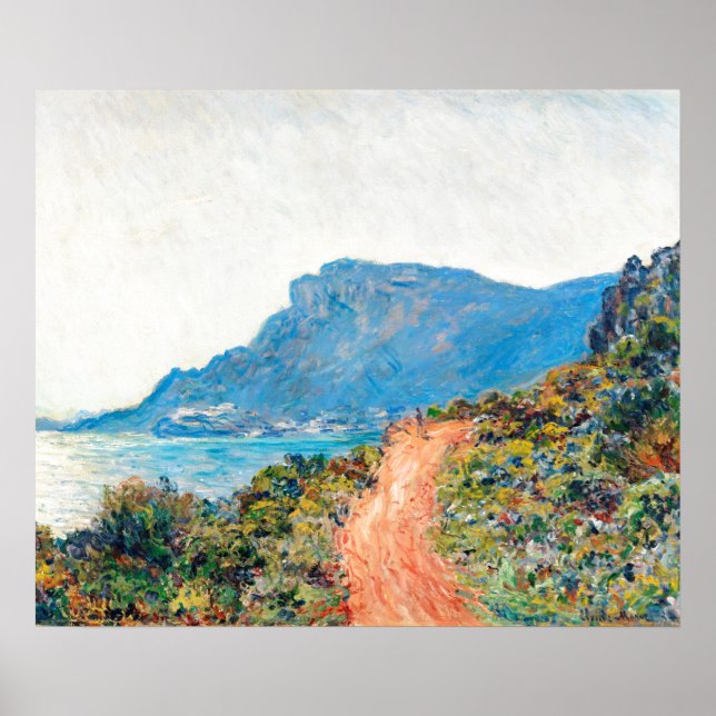 Póster Claude Monet La Corniche cerca de Mónaco (Frente)