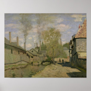 Póster Claude Monet   La corriente de Robec en Rouen, 187