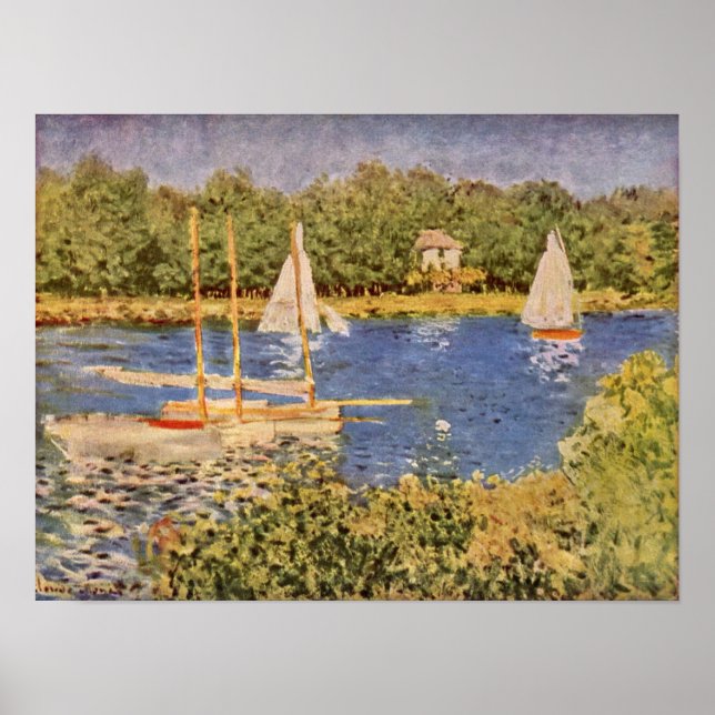 Póster Claude Monet - La cuenca del Sena en Argenteuil (Frente)