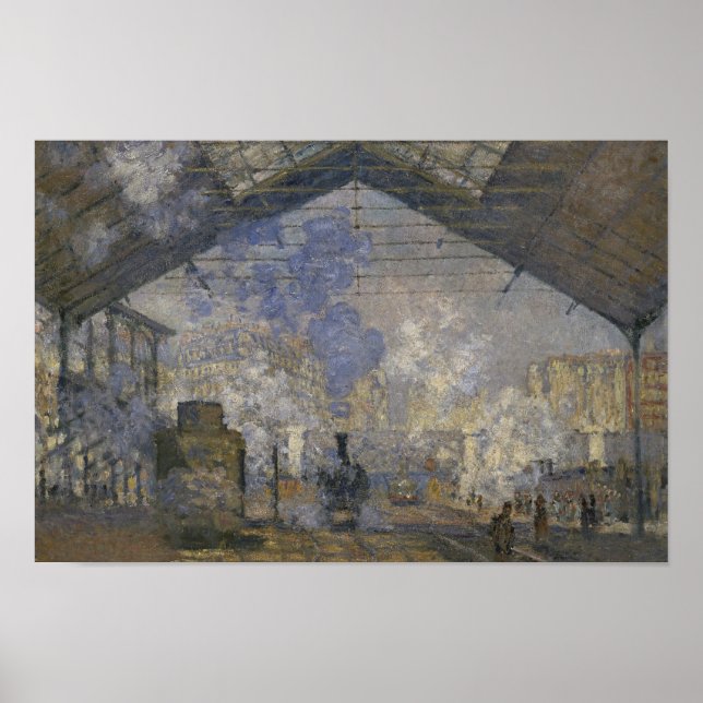 Póster Claude Monet - La estación de Saint-Lazare (Frente)