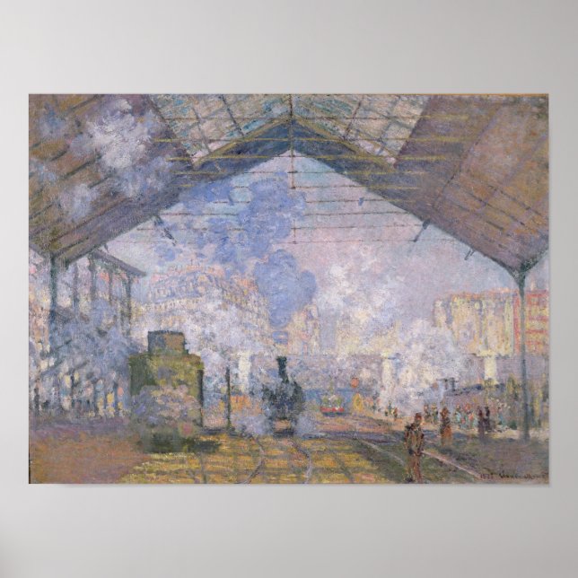 Póster Claude Monet | La Estación St. Lazare, 1877 (Frente)