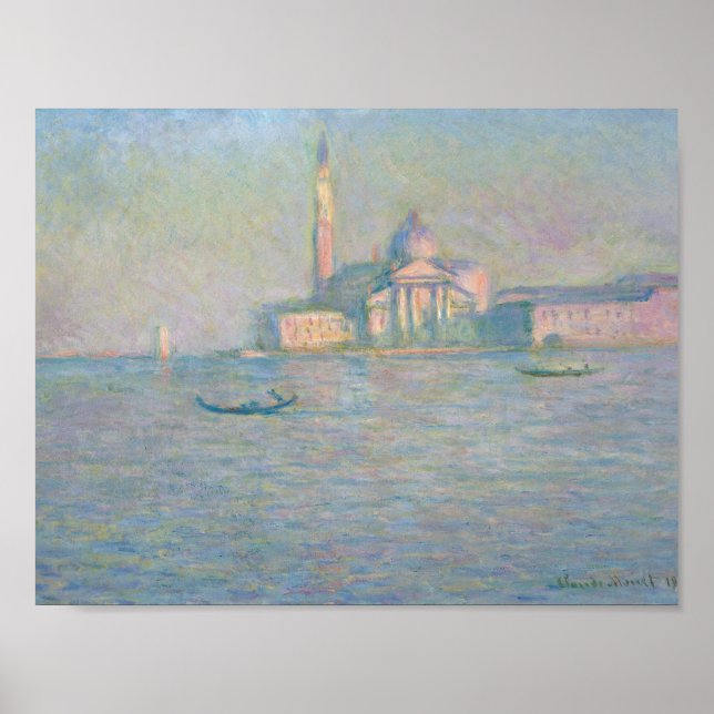 Póster Claude Monet - La Iglesia de San Giorgio Maggiore, (Frente)
