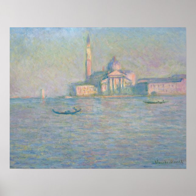 Póster Claude Monet - La Iglesia de San Giorgio Maggiore, (Frente)