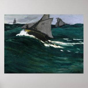Póster Claude Monet La Ola Verde