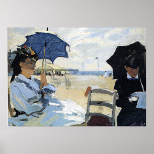 Póster Claude Monet - La playa de Trouville,