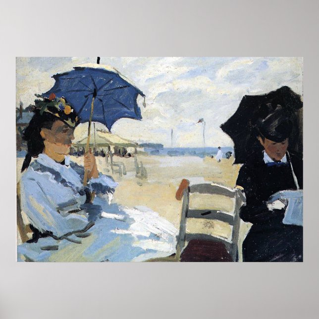 Póster Claude Monet - La playa de Trouville, (Frente)