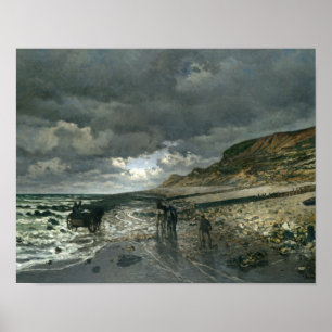 Póster Claude Monet - La Pointe de la Hève durante la