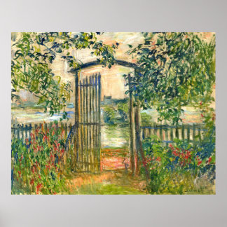 Póster Claude Monet: La Puerta del Jardín en Vetheuil