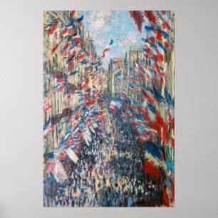 Póster Claude Monet - La Rue Montorgueil - París